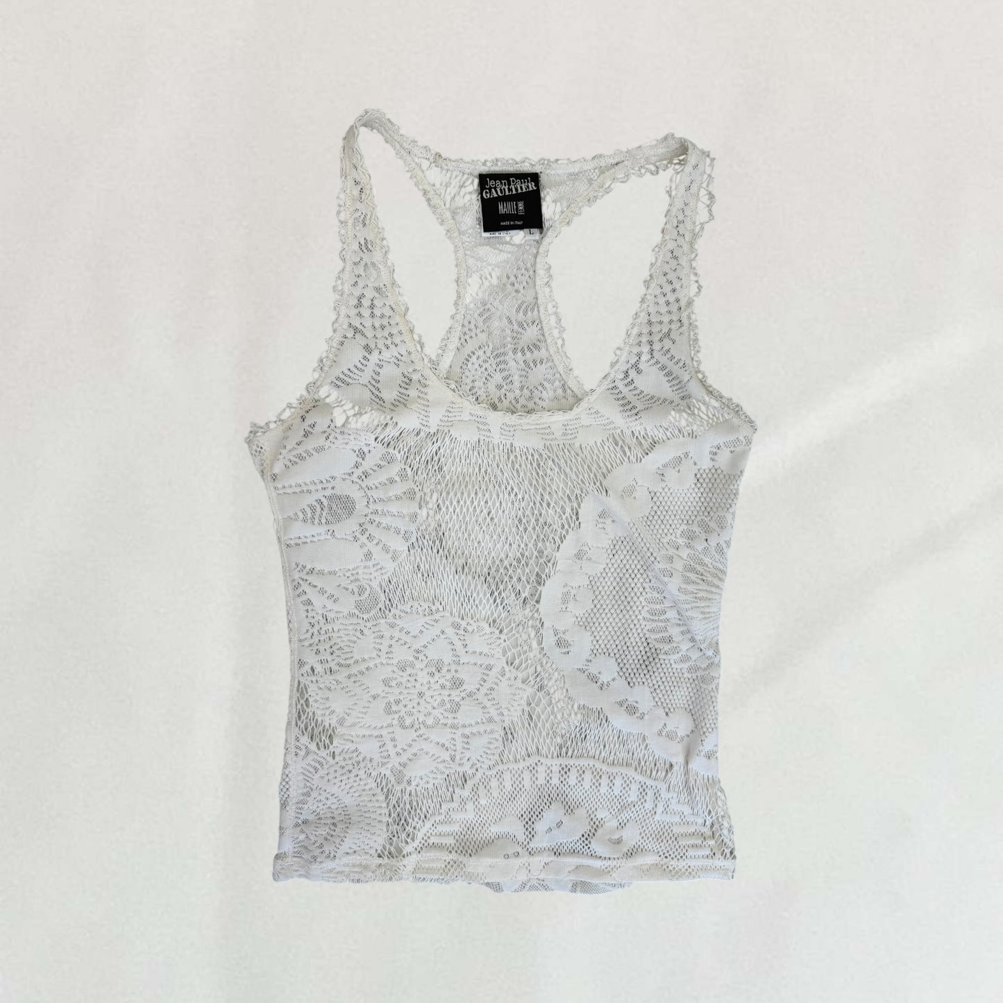 Jean Paul Gaultier doily tank top