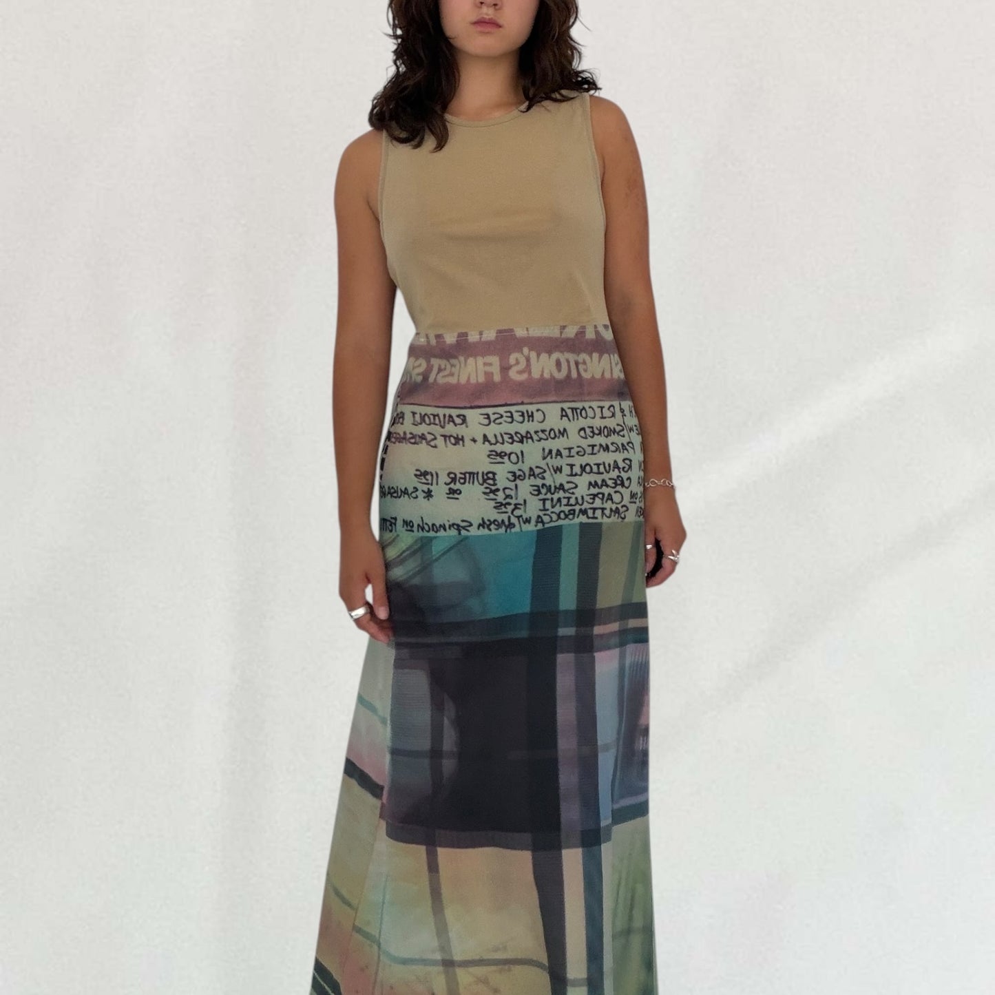 Cop Copine graphic print maxi dress