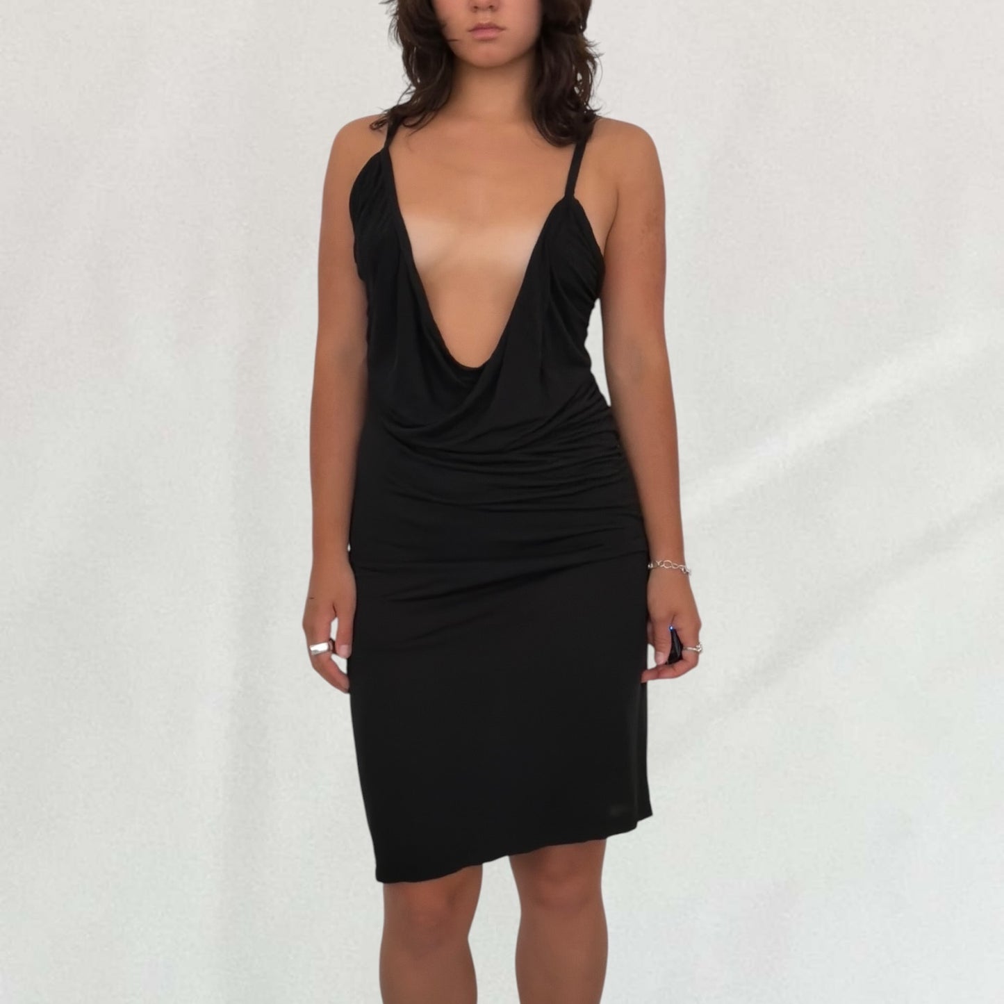 Roberto Cavalli cowl neck dress