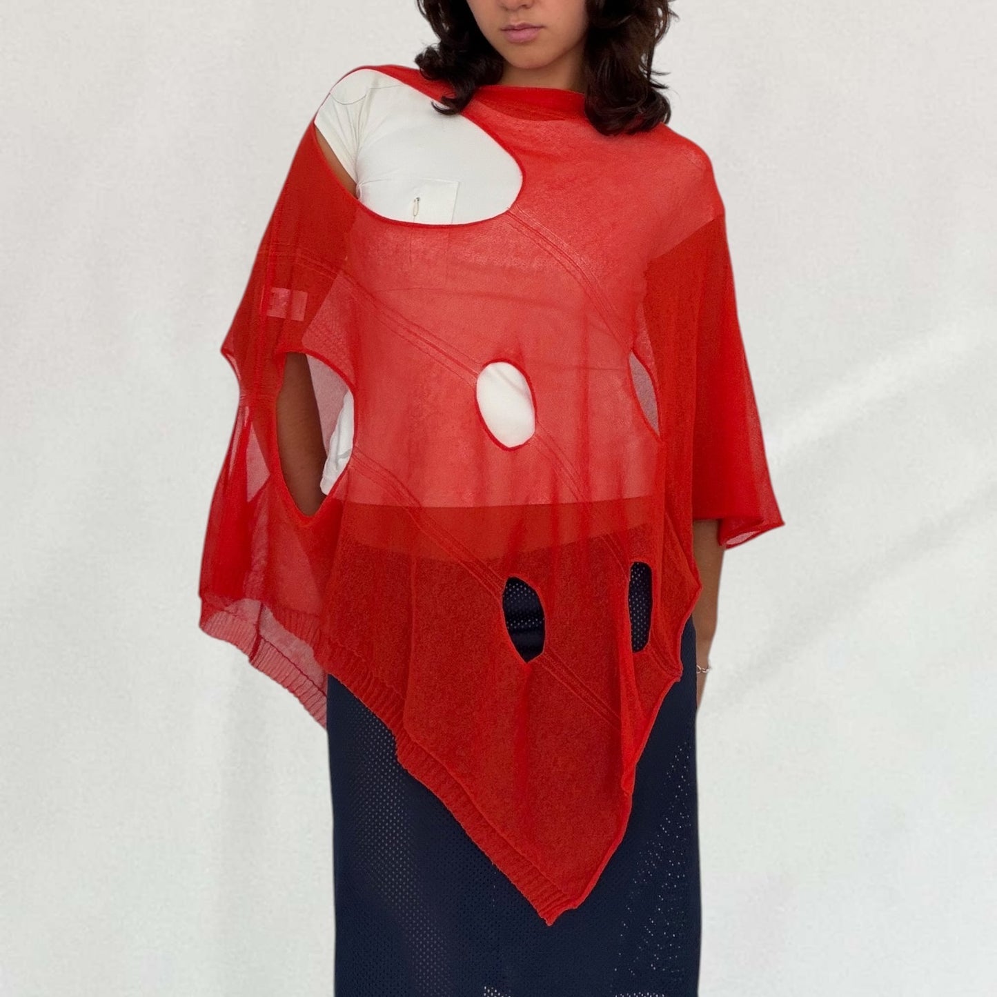 Save The Queen knitted poncho