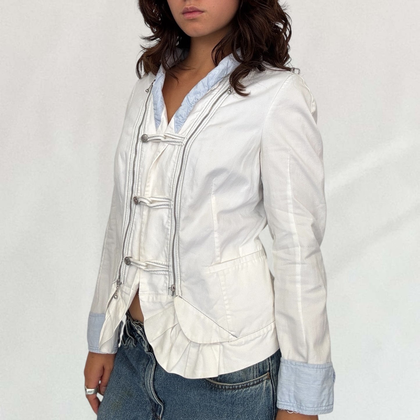 Marithé + François Girbaud hidden pocket jacket
