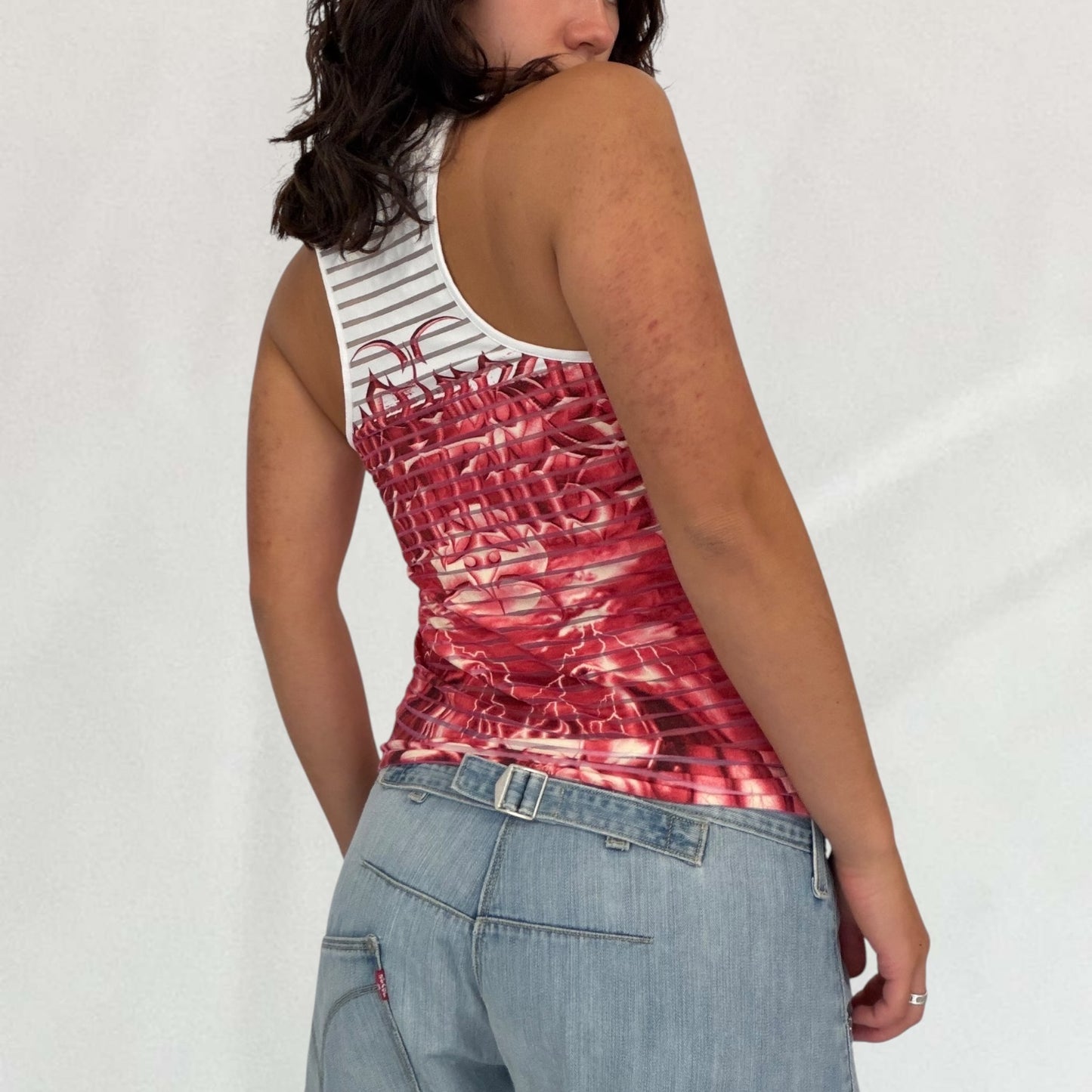 Jean Paul Gaultier gothic print tank