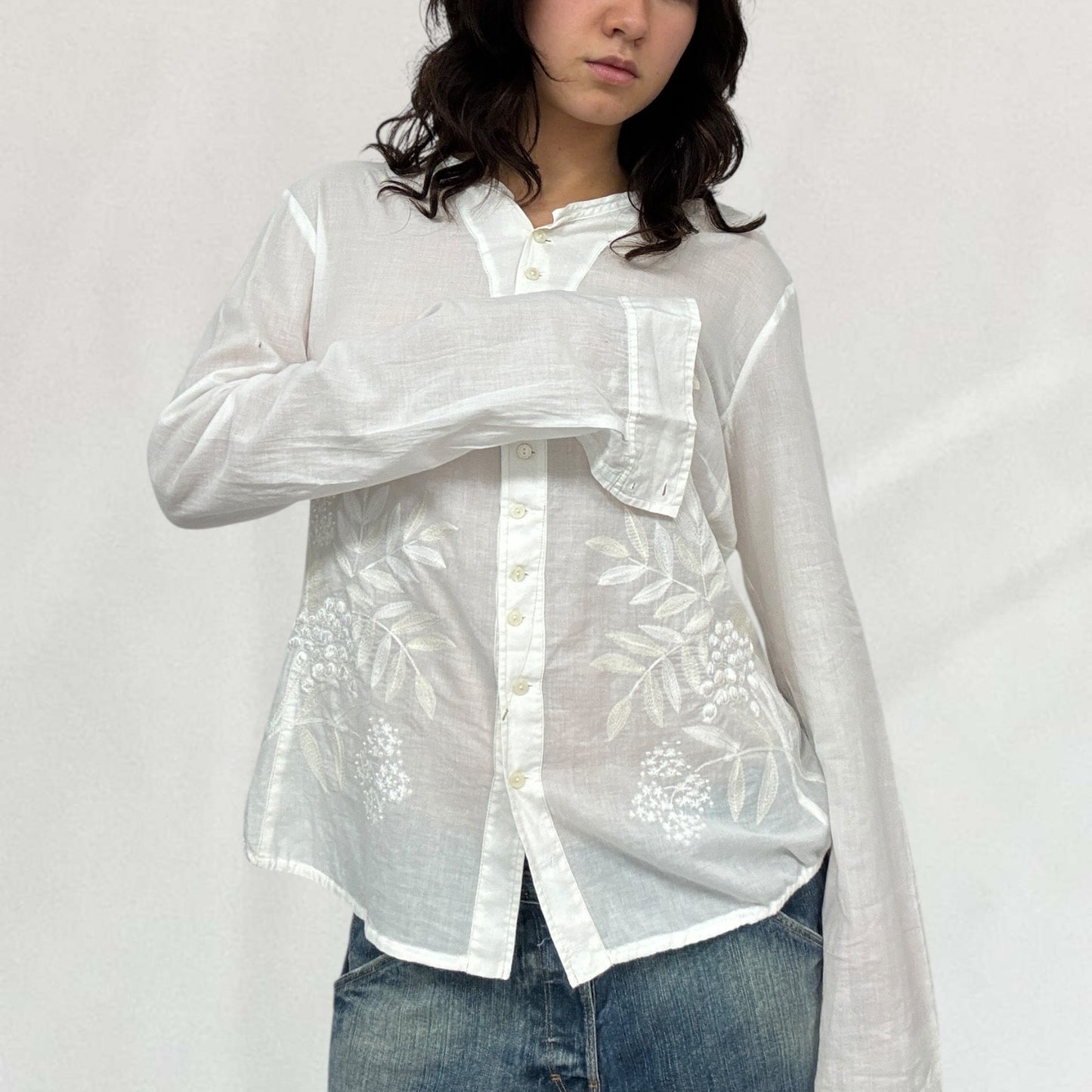 Marithé + François Girbaud embroidered shirt