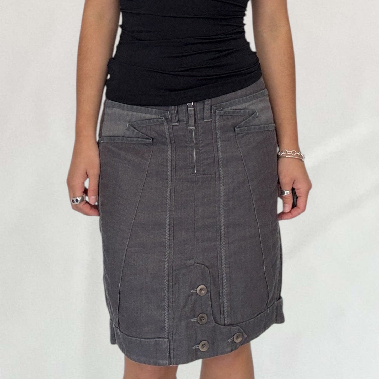 Marithé + François Girbaud midi skirt