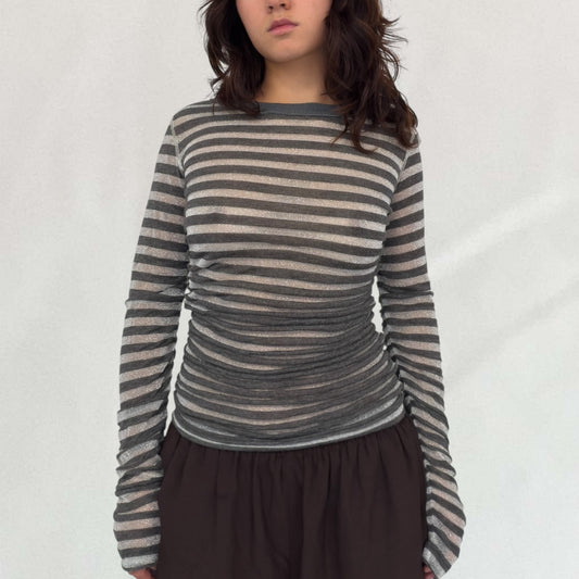 Dolce & Gabbana sheer striped top