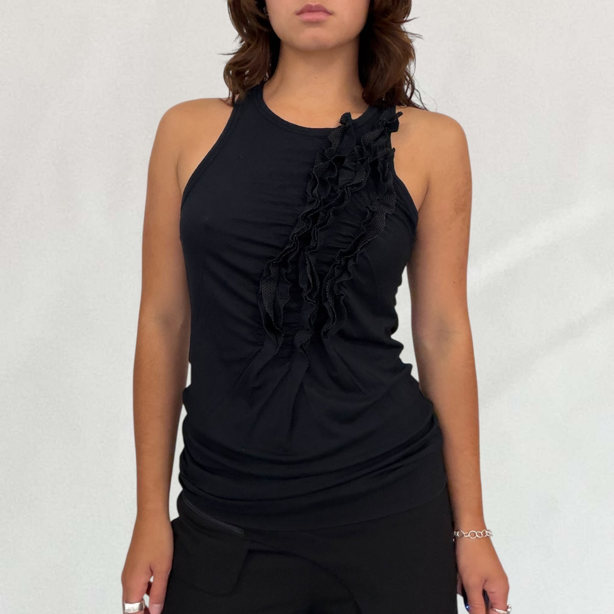 Y3 ruffle vest