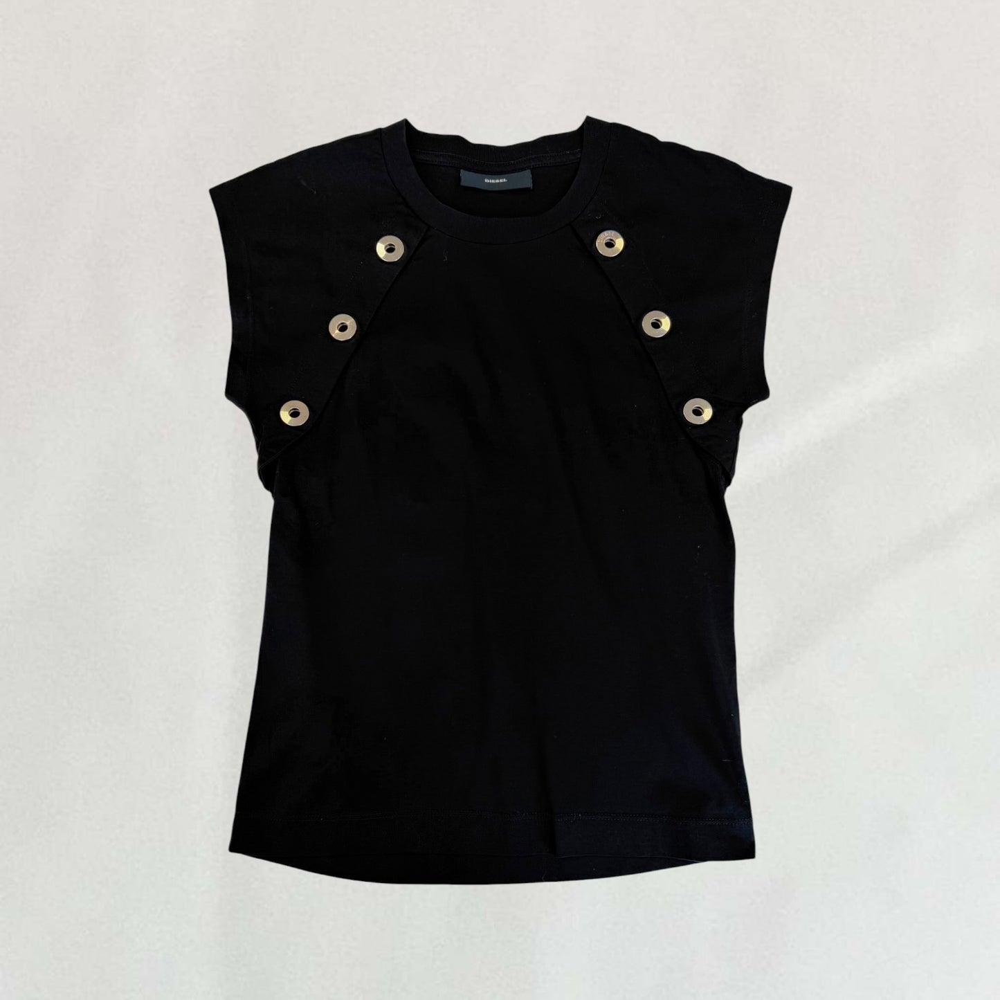 Diesel button detail T-shirt