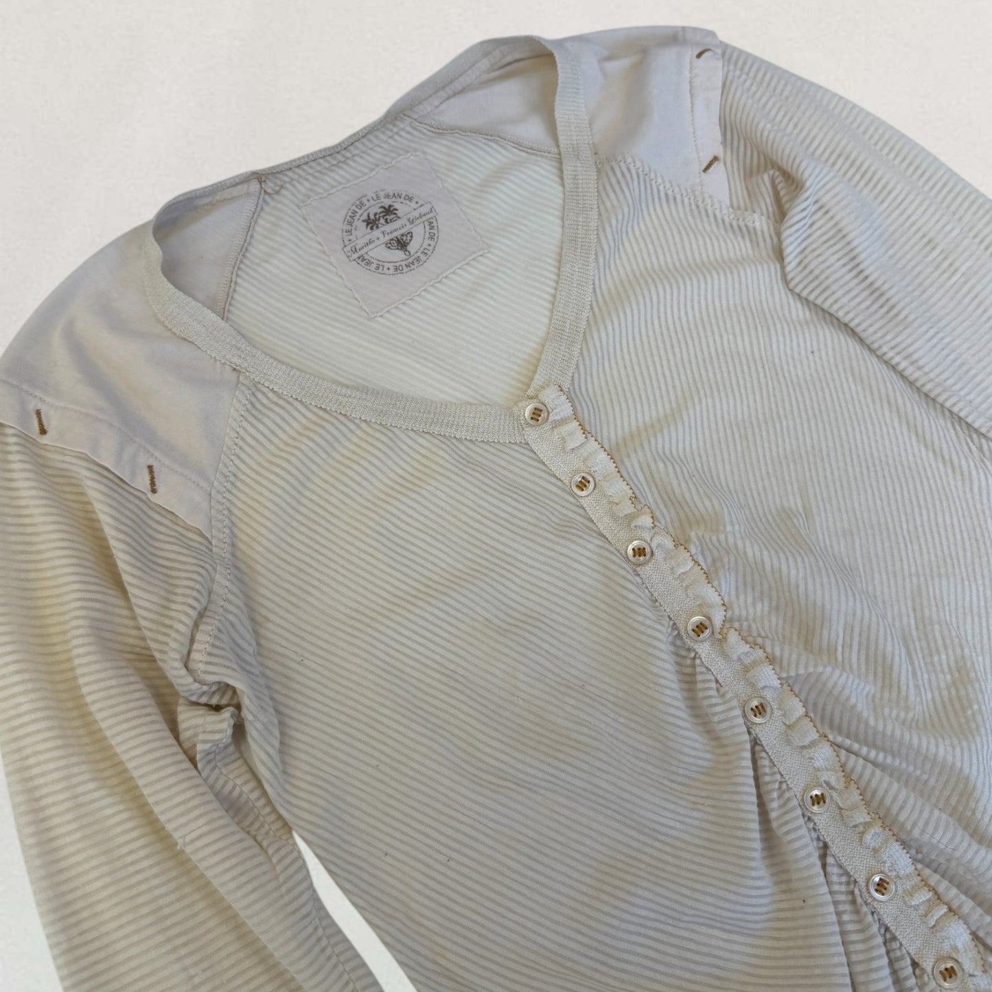 Marithé + François Girbaud sheer striped cardigan