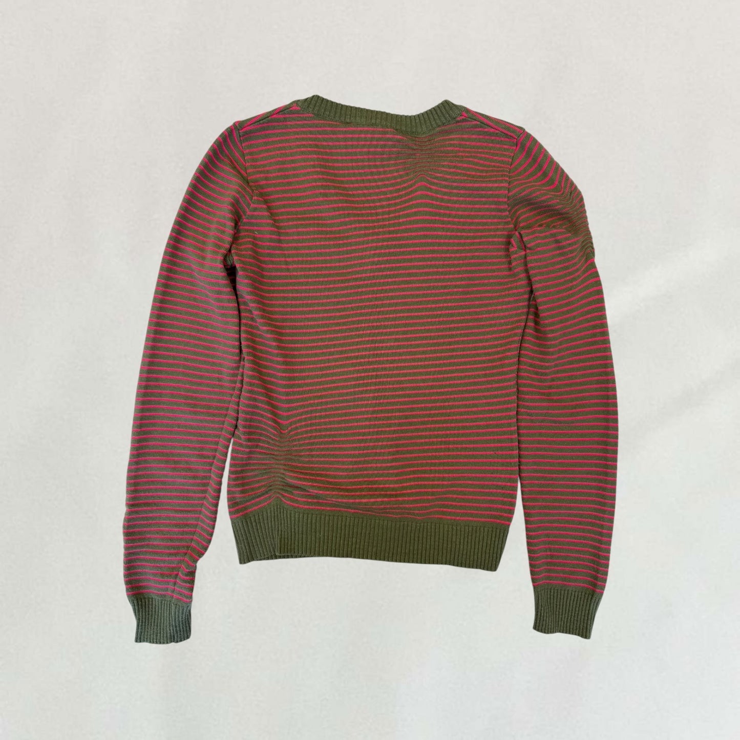 Diesel striped V-neck jumper