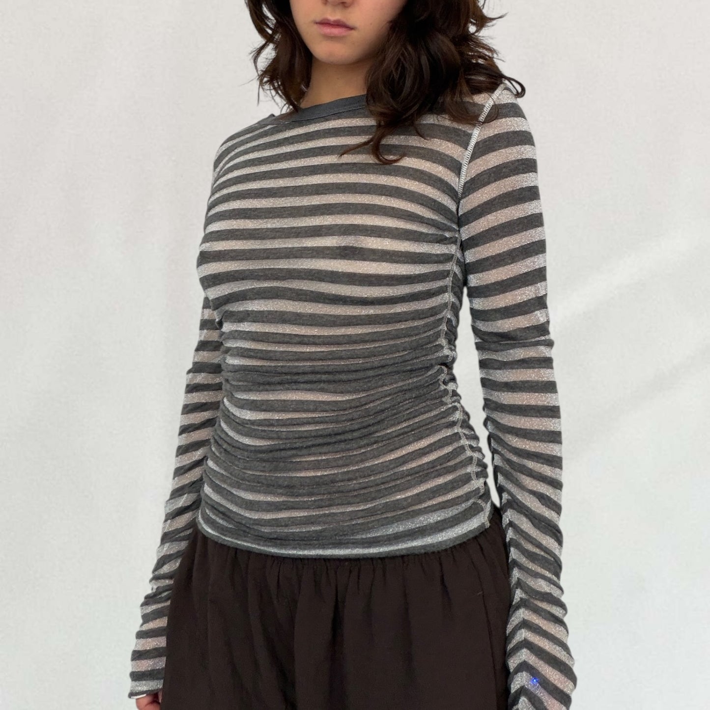 Dolce & Gabbana sheer striped top