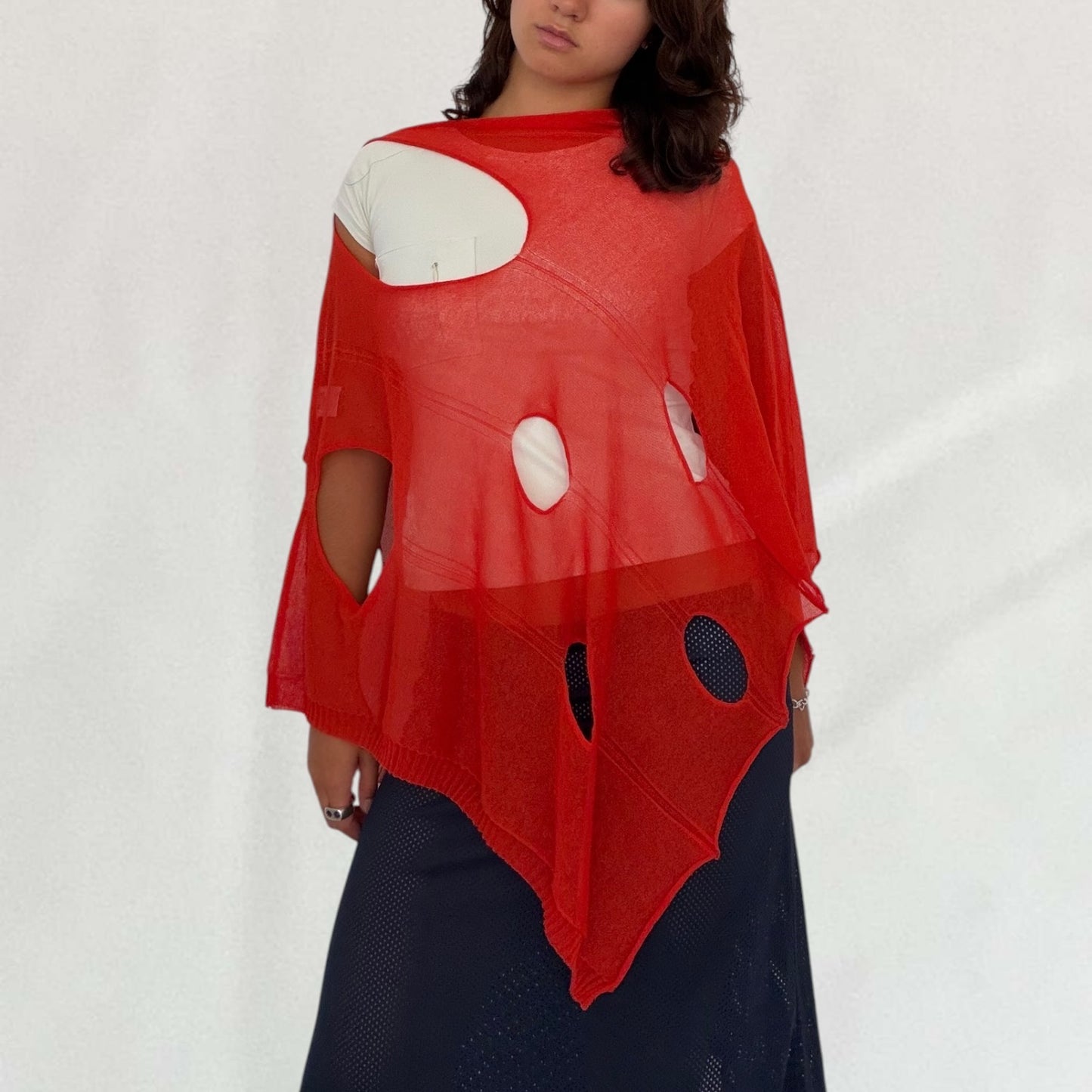 Save The Queen knitted poncho
