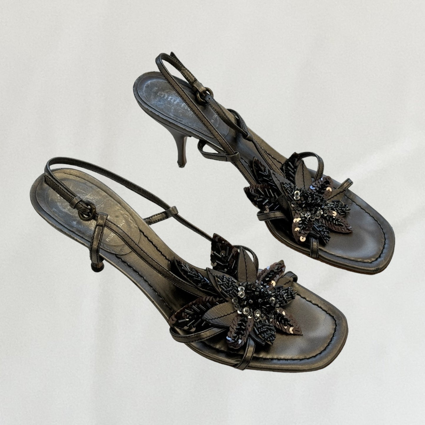 Miu Miu flower heels