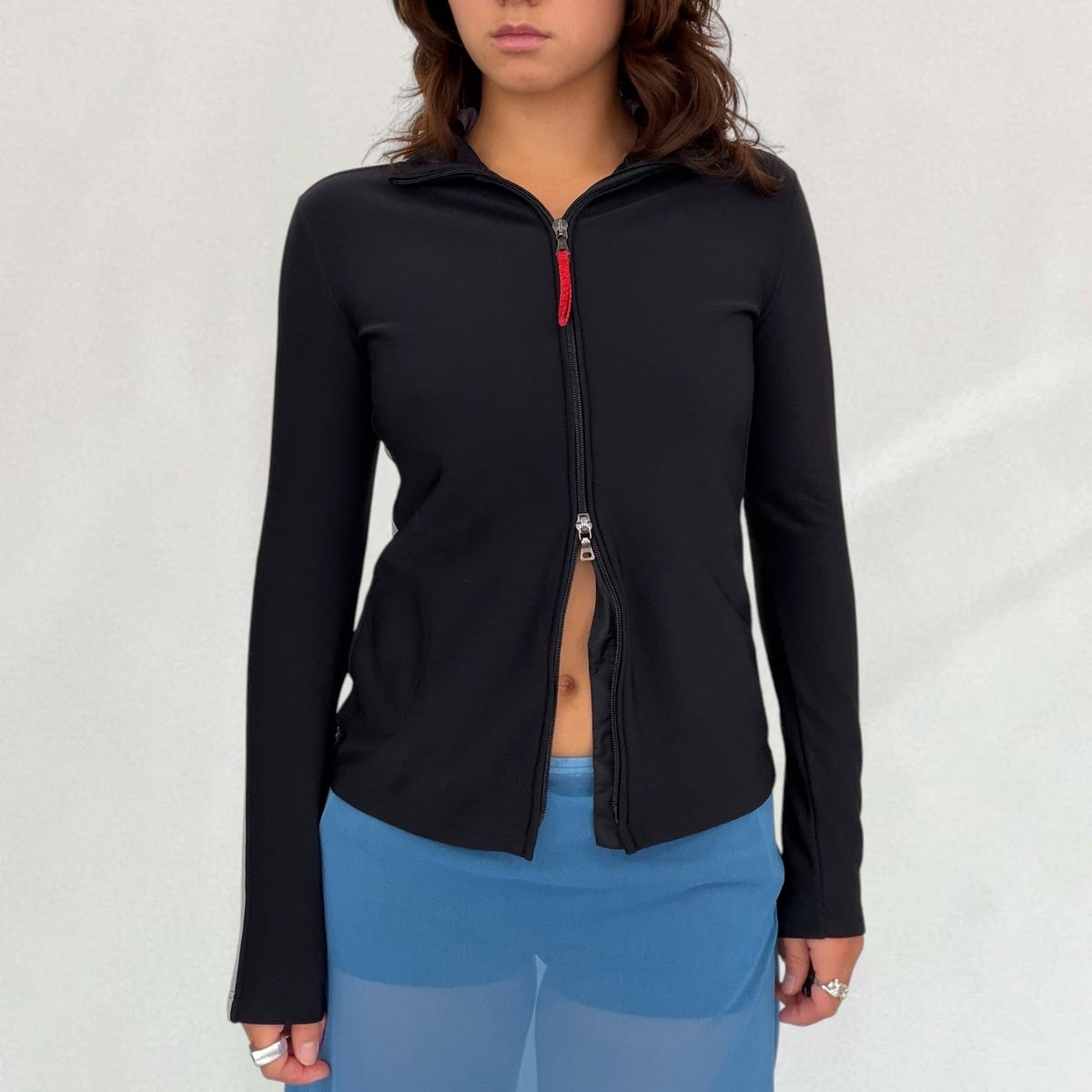 Vintage Prada navy double zip jumper – Vival Studios