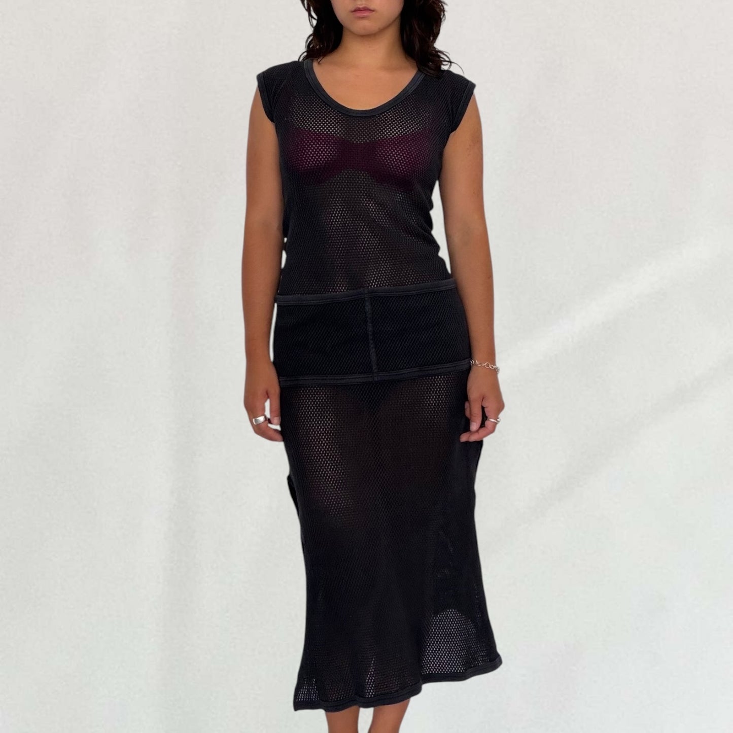 Issey Miyake netted dress