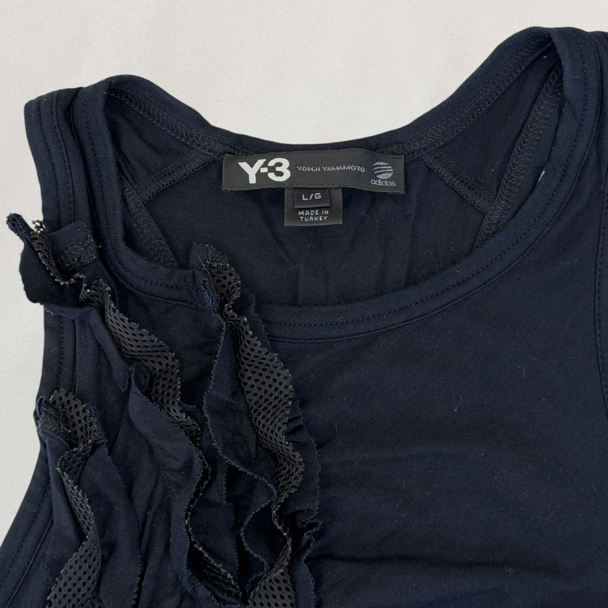 Y3 ruffle vest