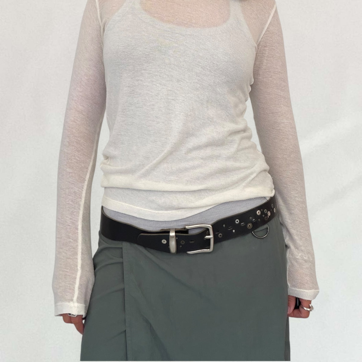 Marithé + François Girbaud grommet belt