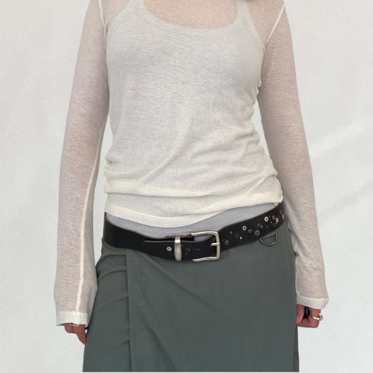 Marithé + François Girbaud grommet belt