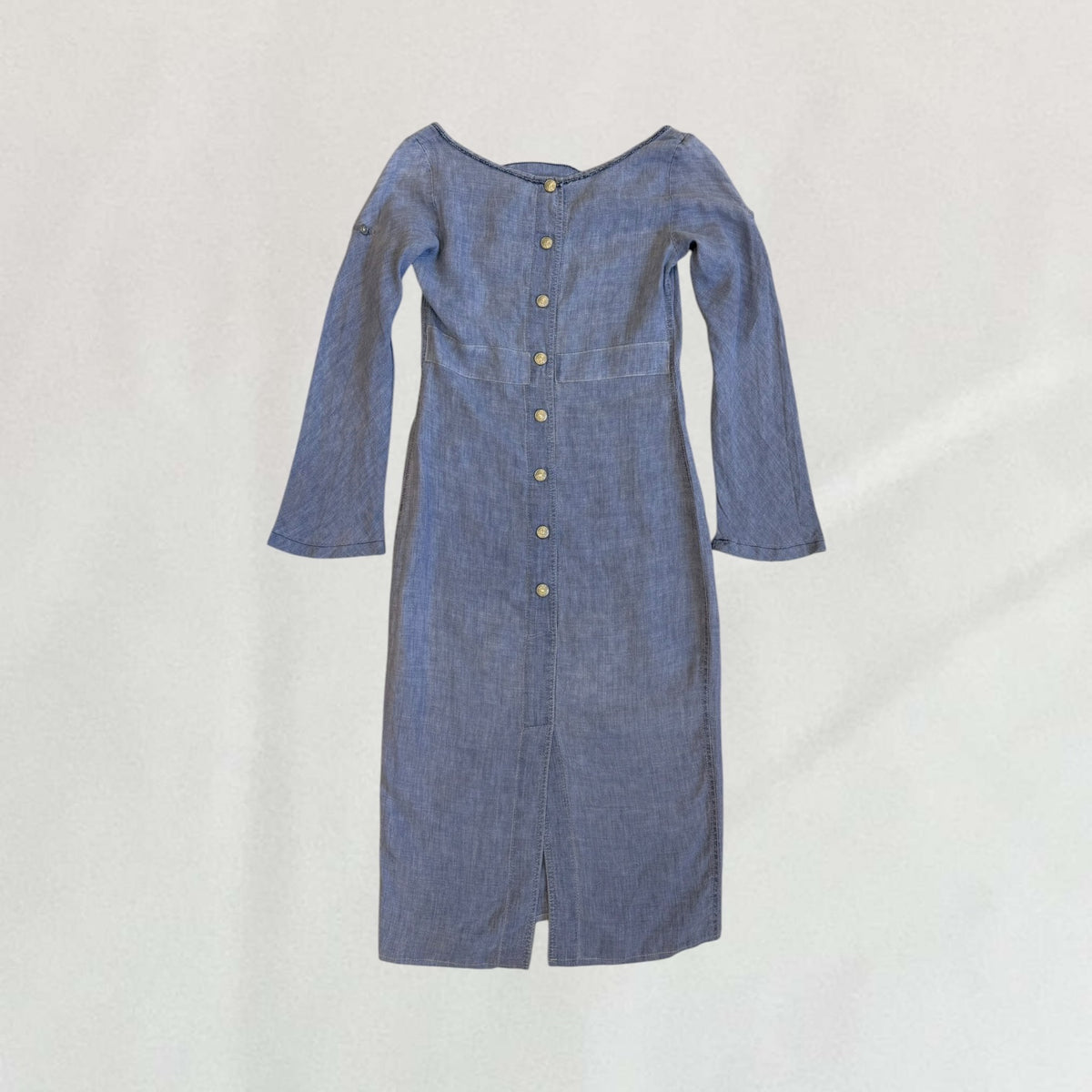Jean Paul Gaultier denim maxi dress, button up back