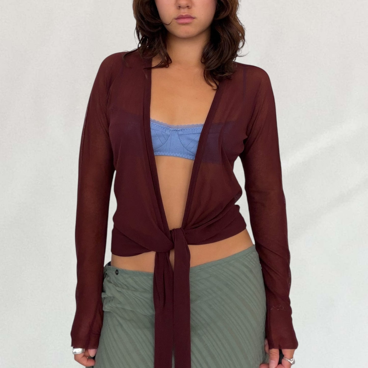Jean Paul Gaultier mesh wrap top