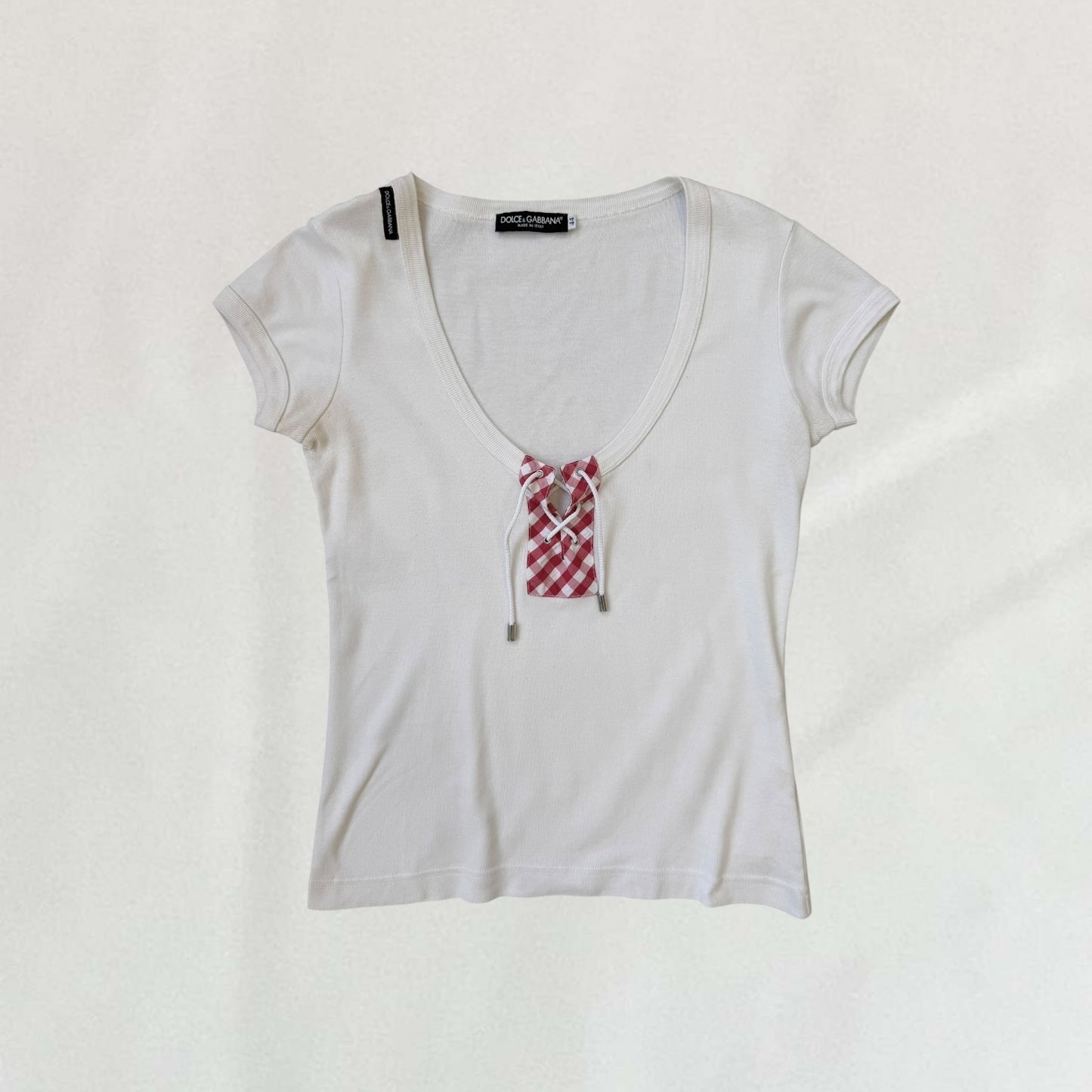 Dolce & Gabbana lace up T-shirt