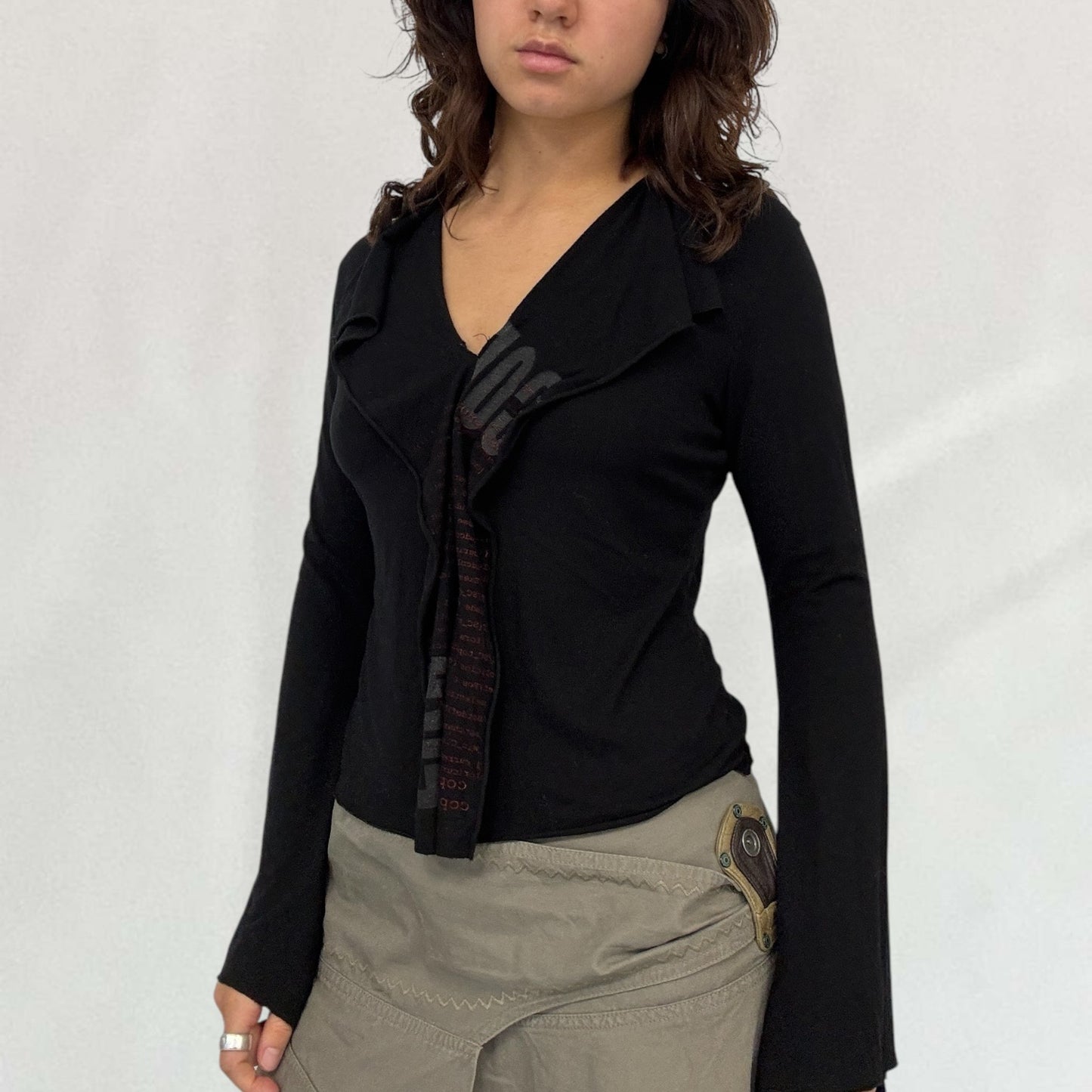 Cop Copine ruffle detail top