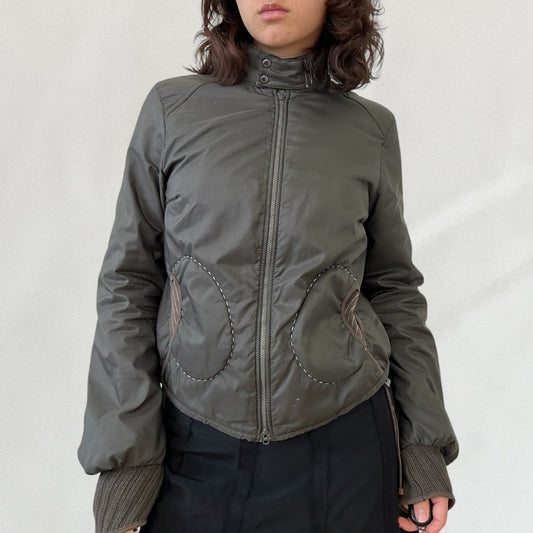 Cop Copine bomber jacket with cropped back