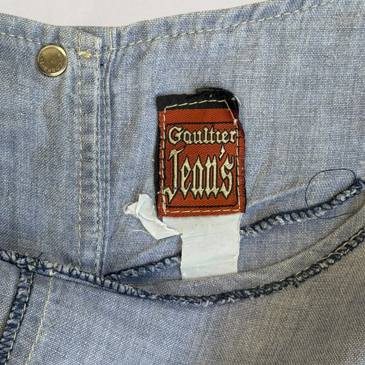 Jean Paul Gaultier denim maxi dress, button up back
