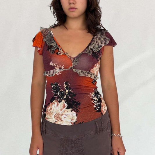 Roberto Cavalli ruffle T-shirt