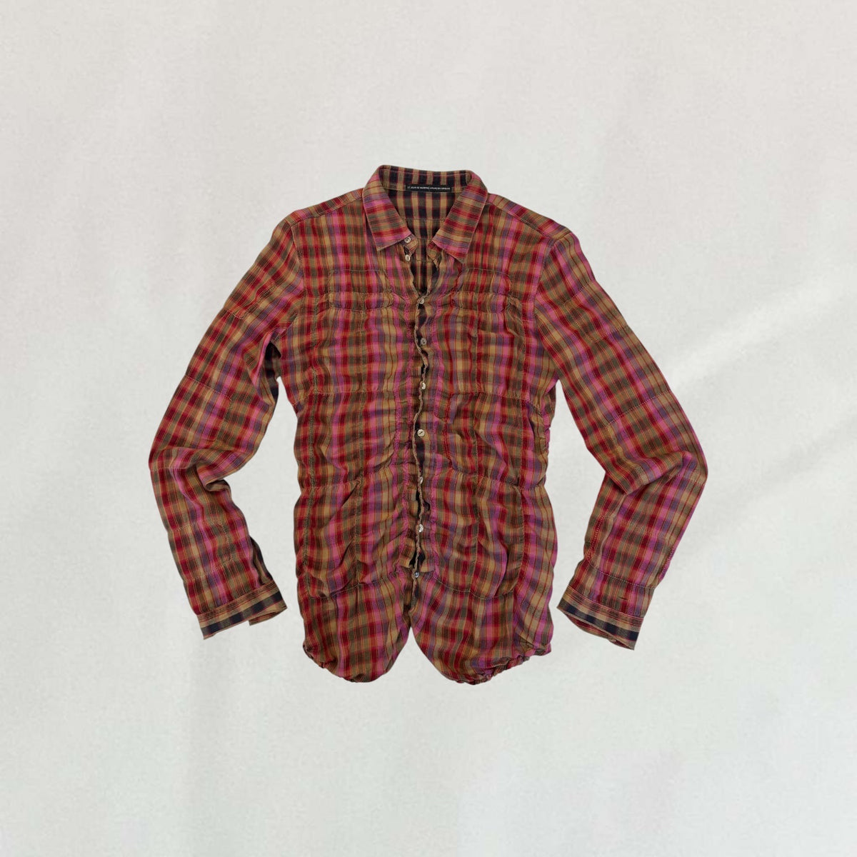Marithé + François Girbaud plaid shirt