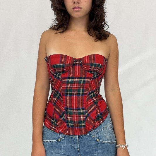 Dolce & Gabbana plaid corset