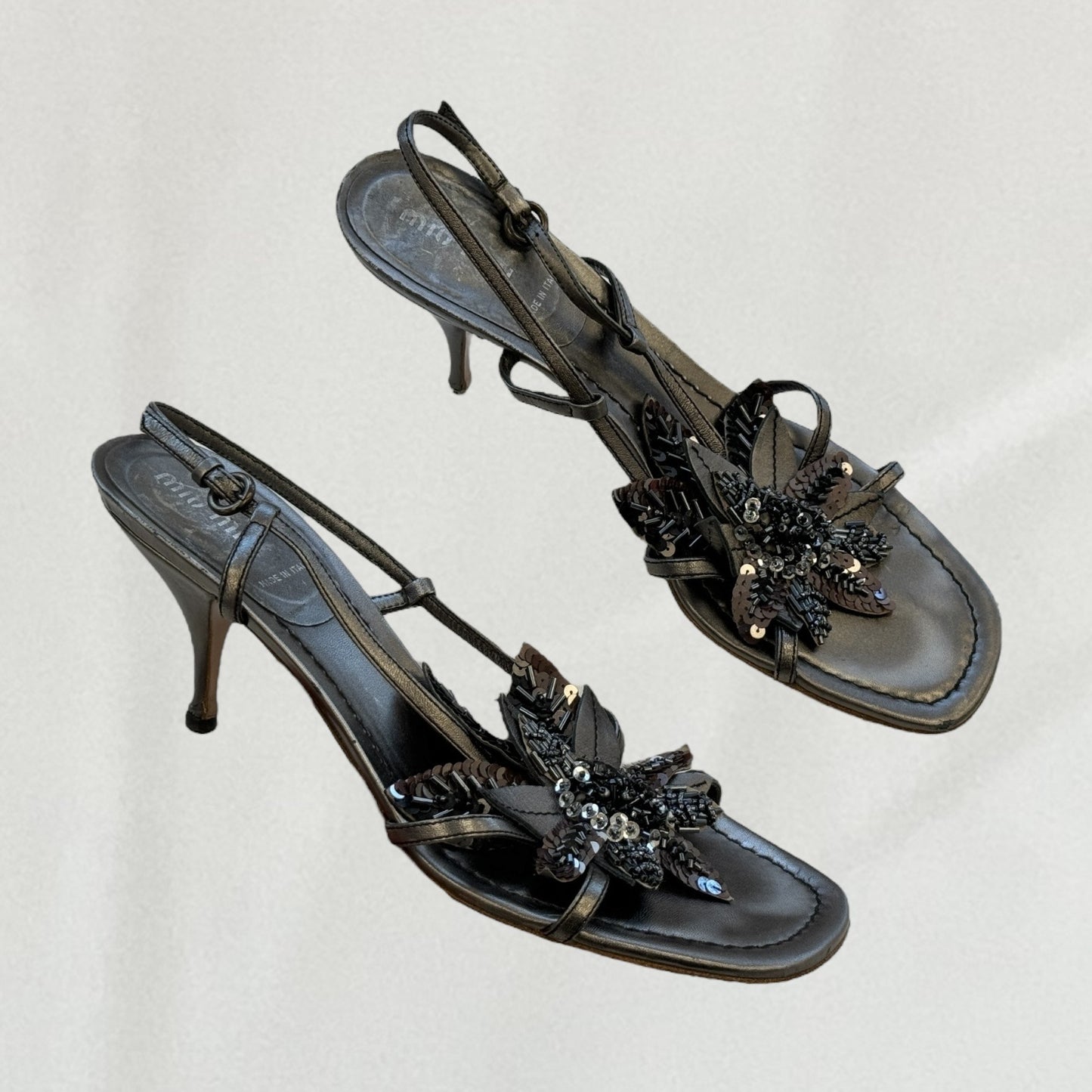 Miu Miu flower heels