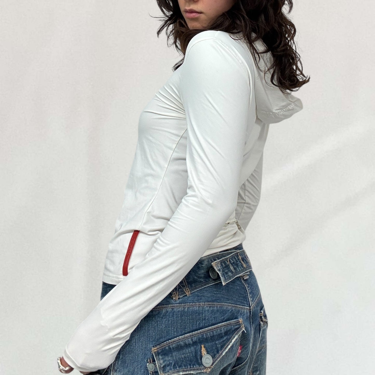 Prada hooded long sleeve top