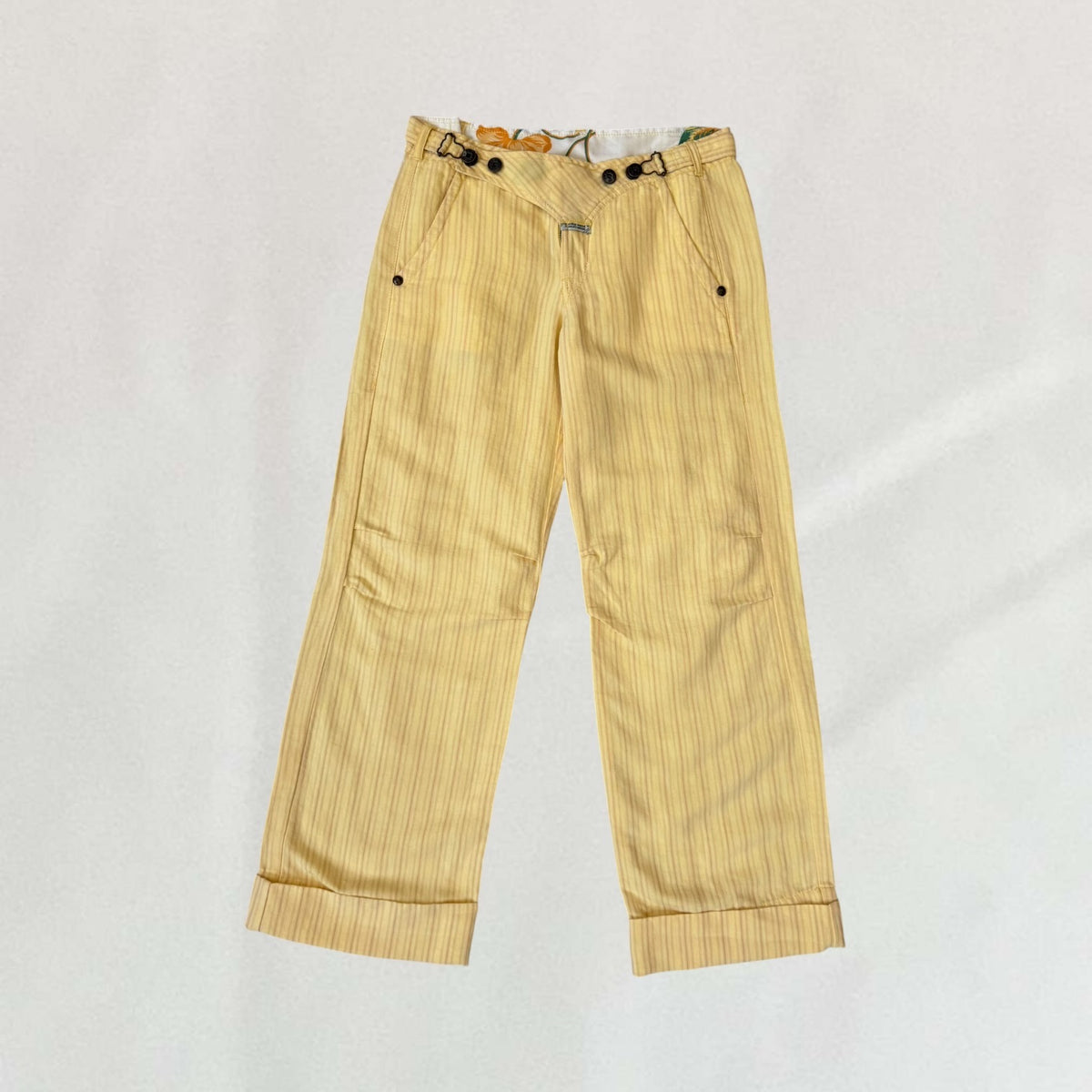 Marithé + François Girbaud buckle detail trousers
