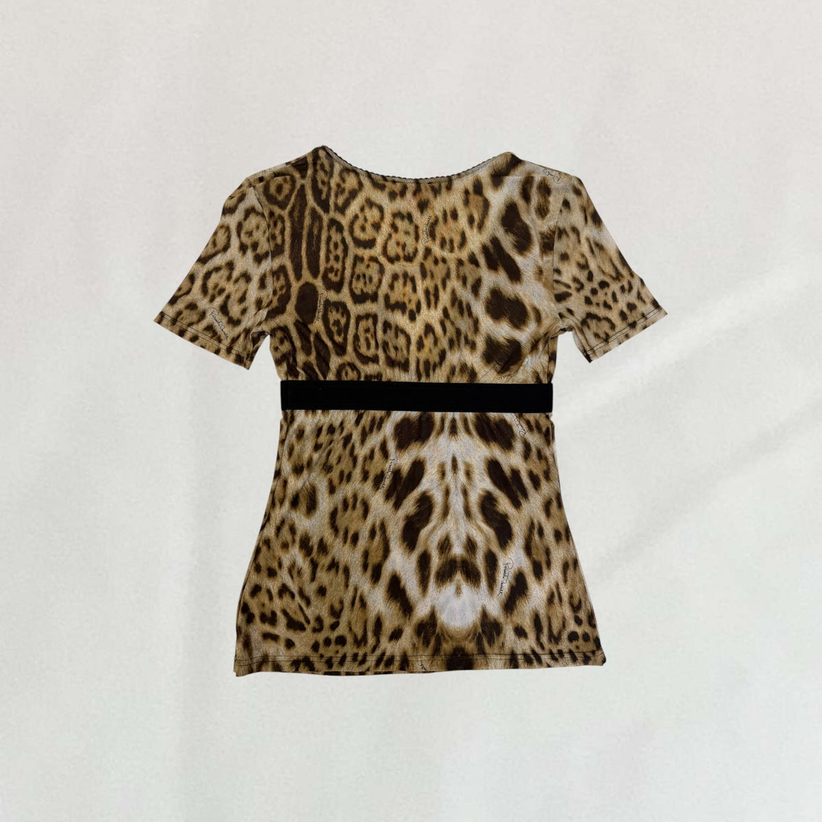 Brown Roberto Cavalli leopard print T-shirt