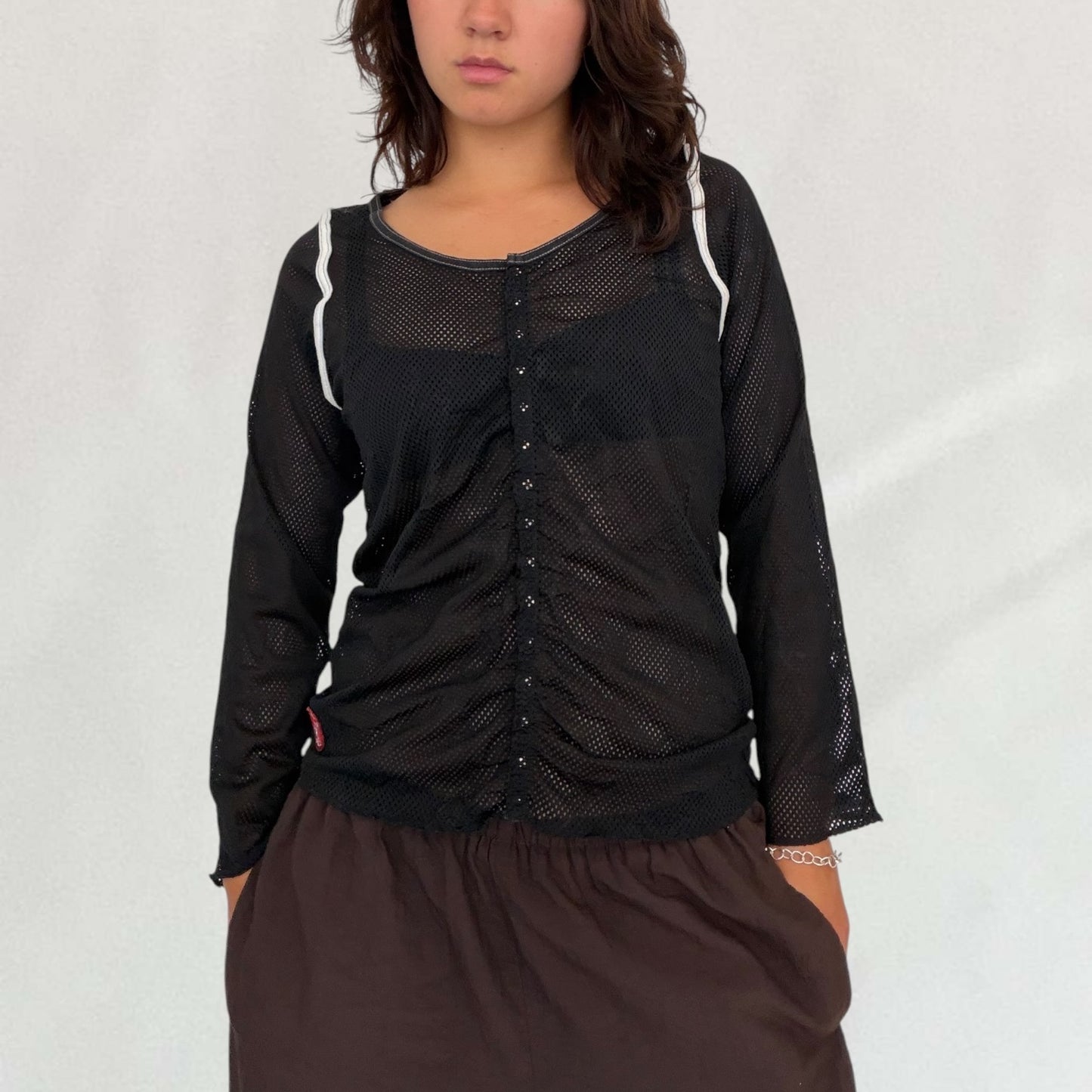 Marithé + François Girbaud netted top