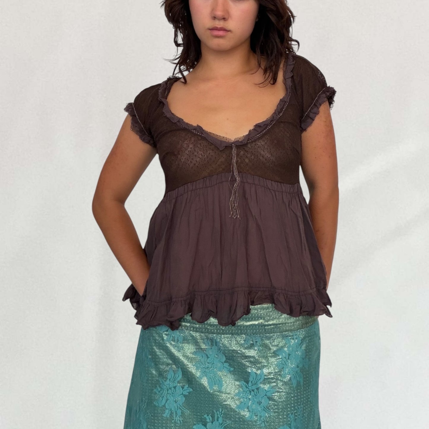 Marithé + François Girbaud ruffle blouse