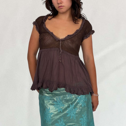 Marithé + François Girbaud ruffle blouse