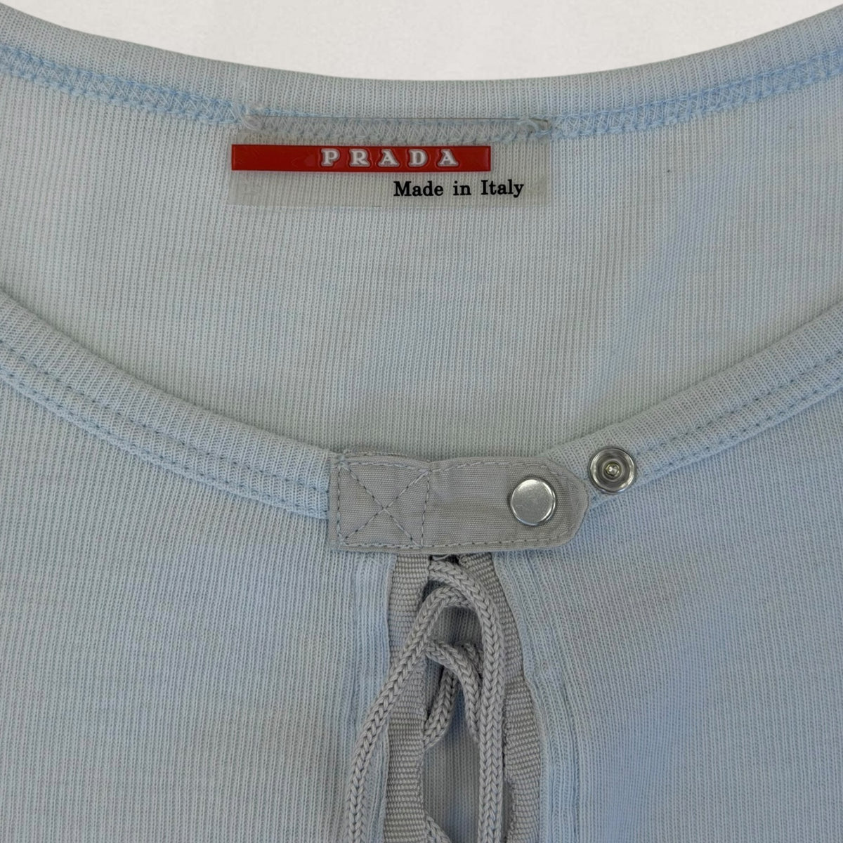 Prada lace up top