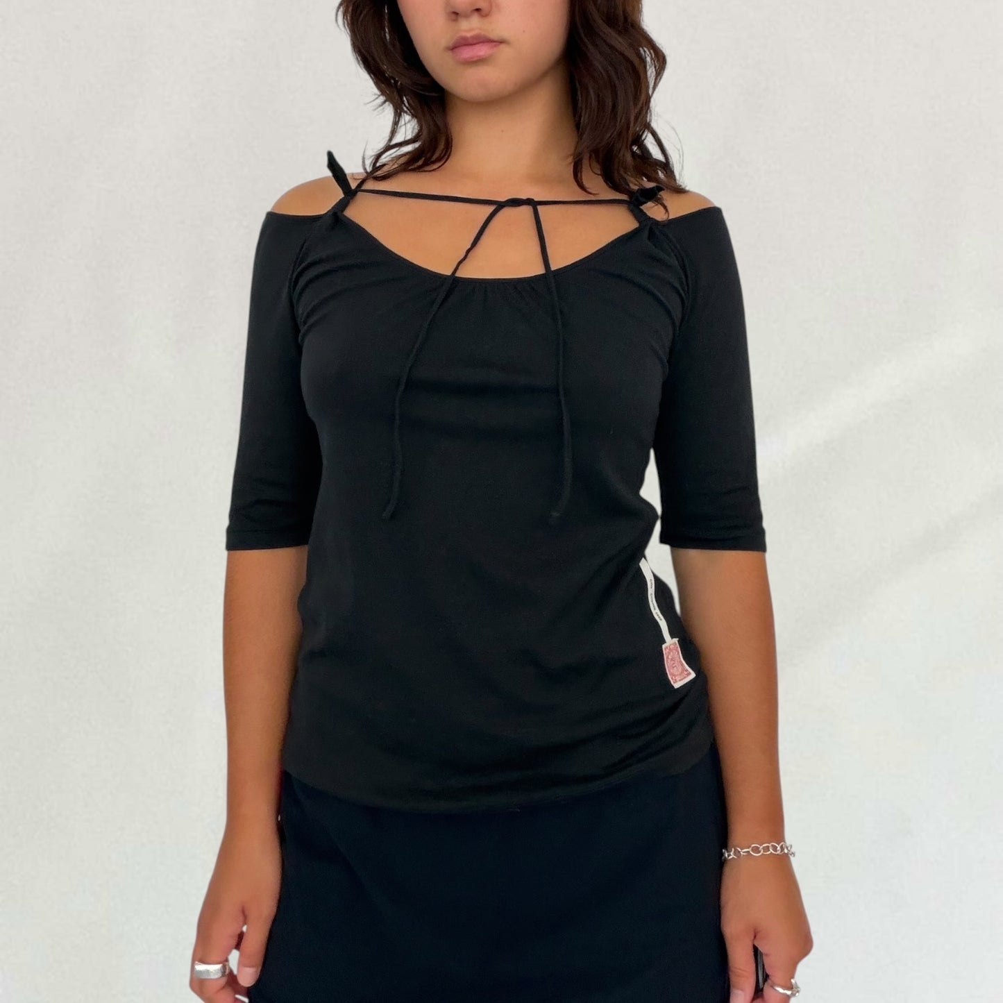 Cop Copine tie detail T-shirt