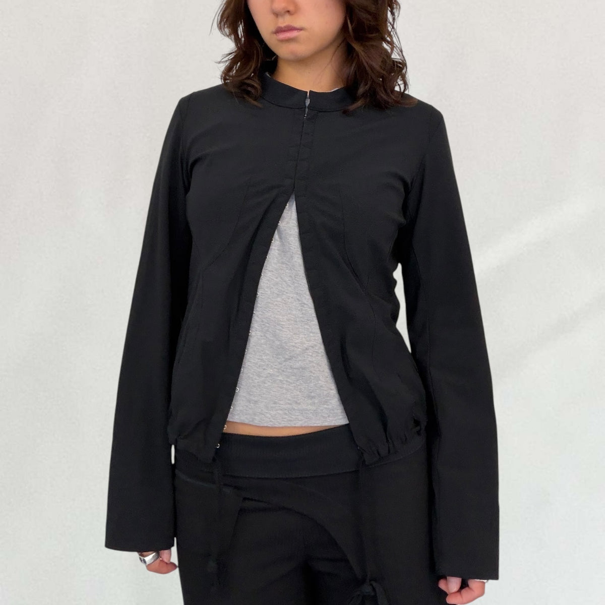 Marithé + François Girbaud hook and eye jacket
