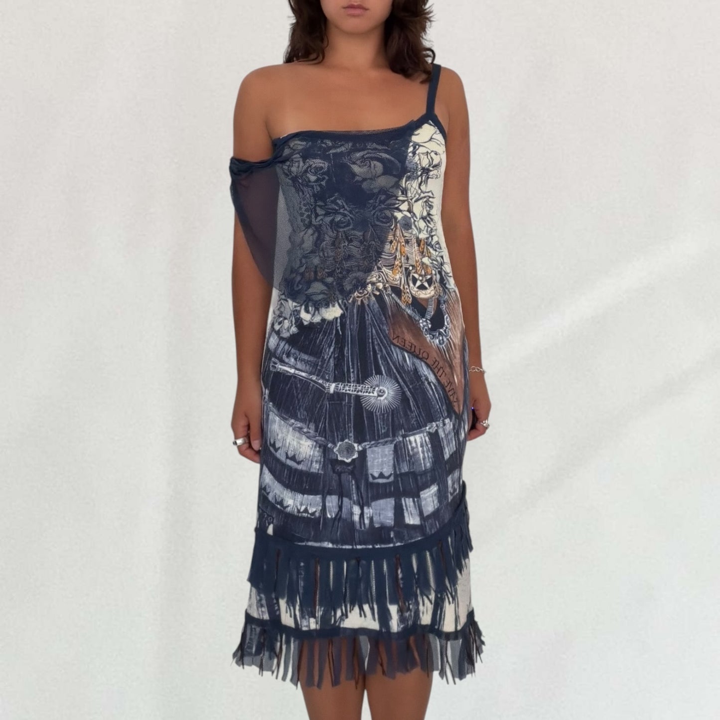 Save The Queen graphic dress