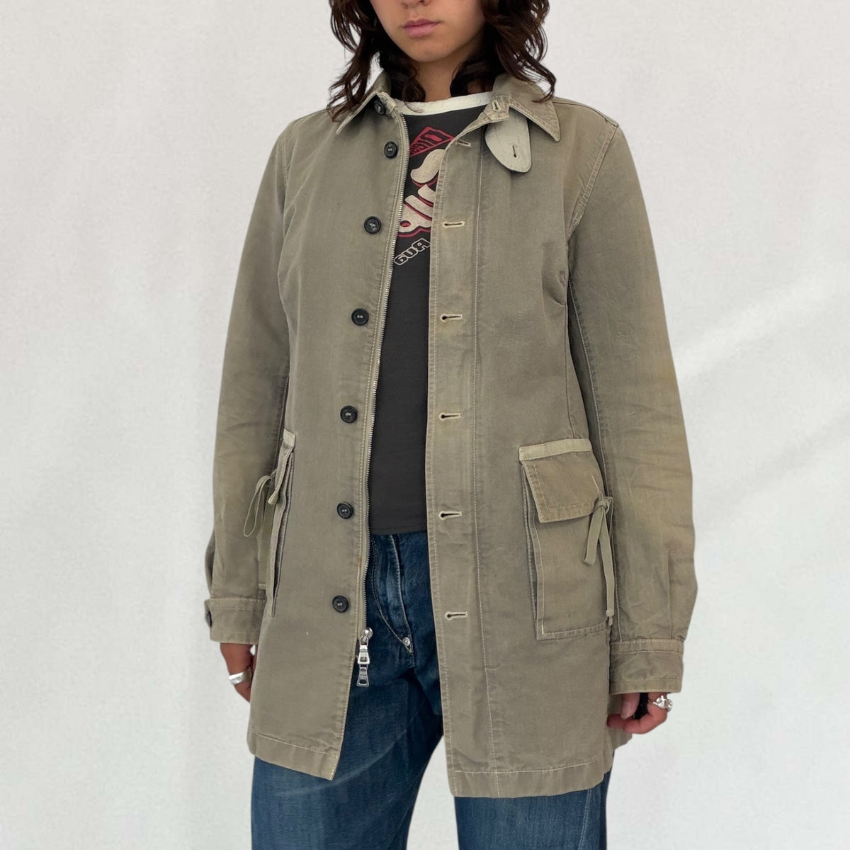 Prada button up trench