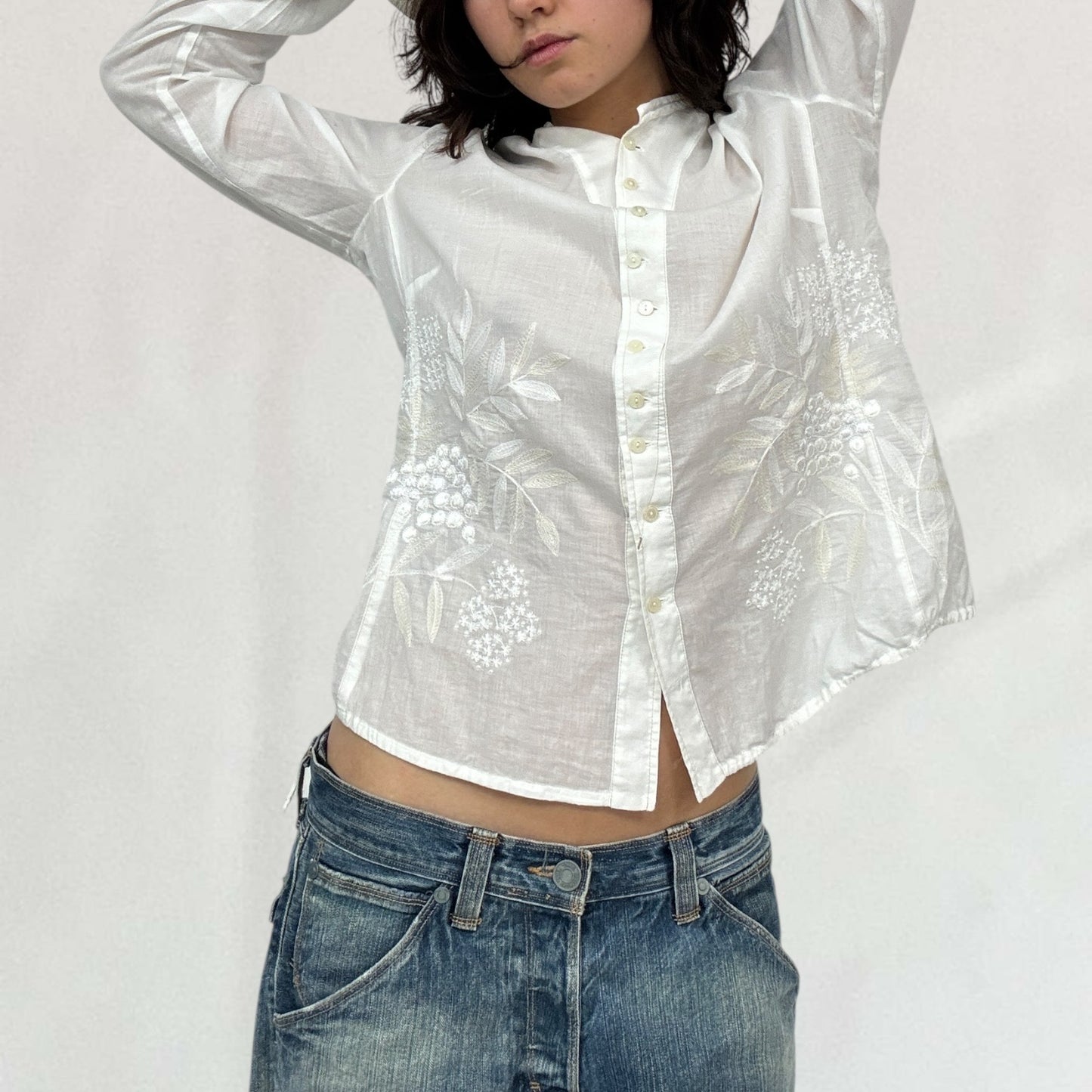 Marithé + François Girbaud embroidered shirt