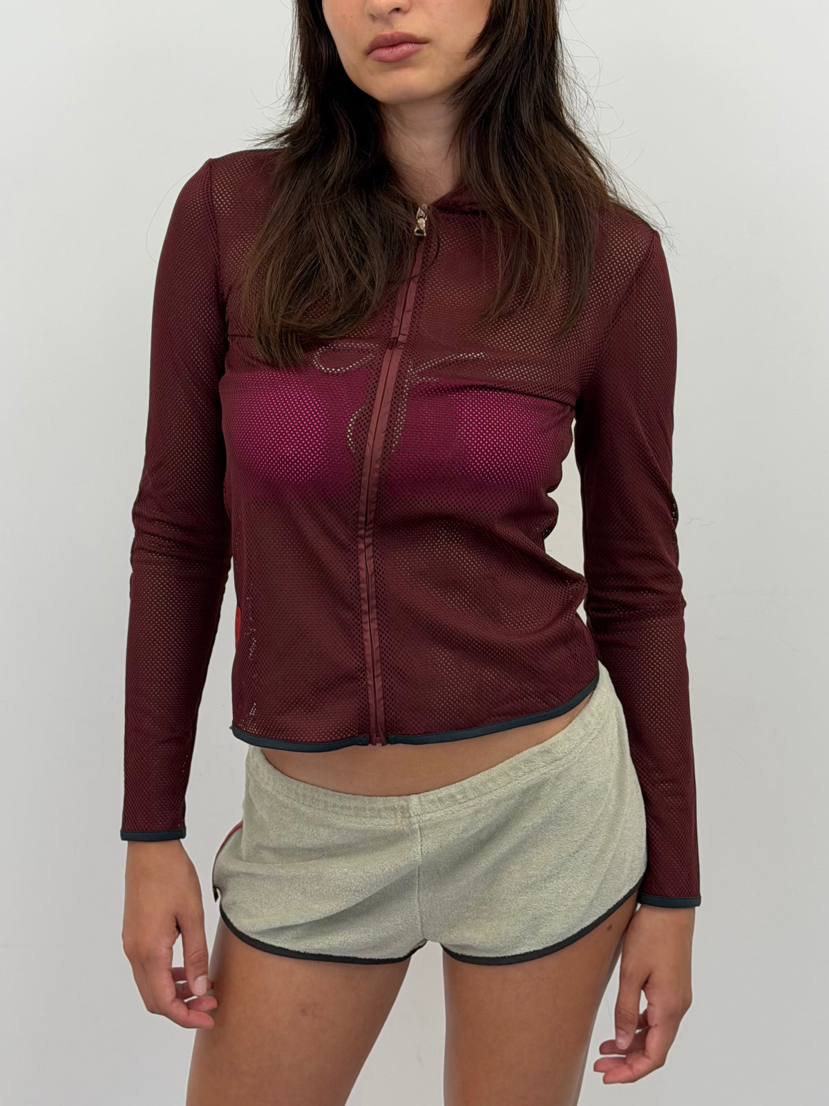 Vintage Prada Sport burgundy zip up jumper – Vival Studios
