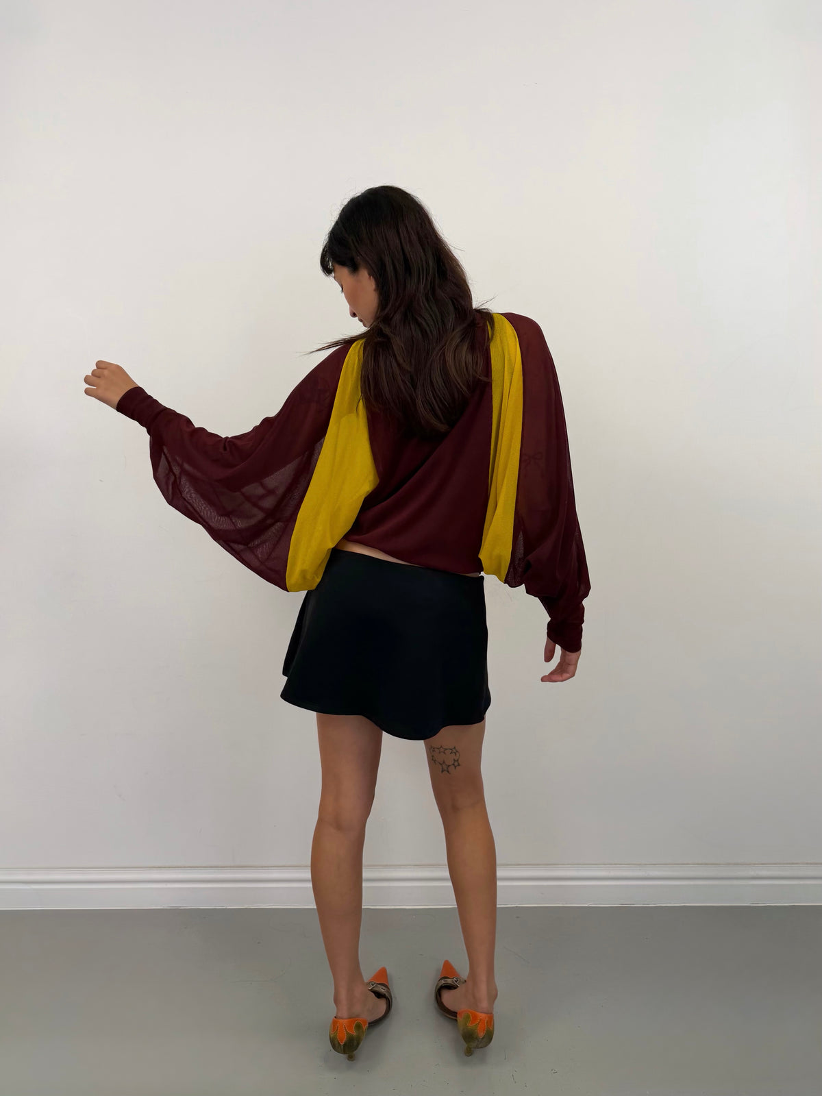 Vintage Jean Paul Gaultier burgundy mesh jumper – Vival Studios