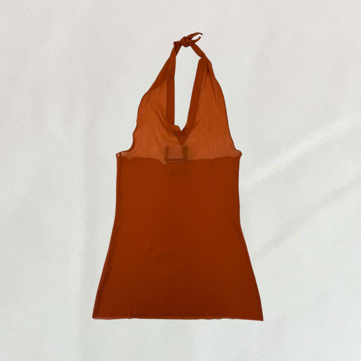 Vintage Jean Paul Gaultier orange sheer halter neck top – Vival Studios