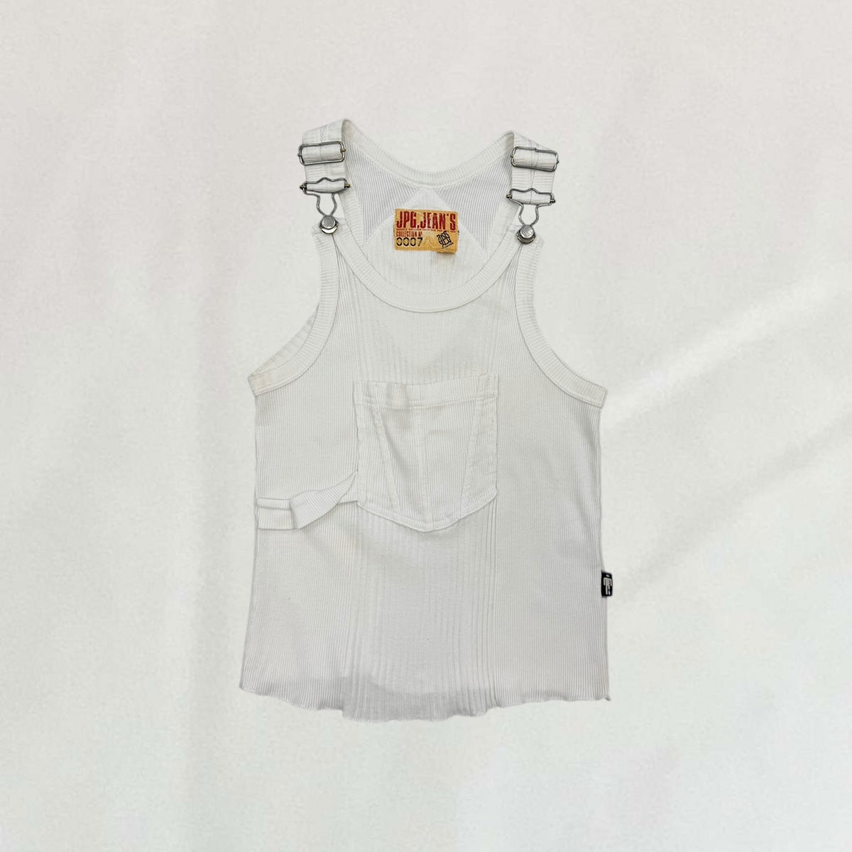 Vintage Jean Paul Gaultier white buckle strap tank – Vival Studios