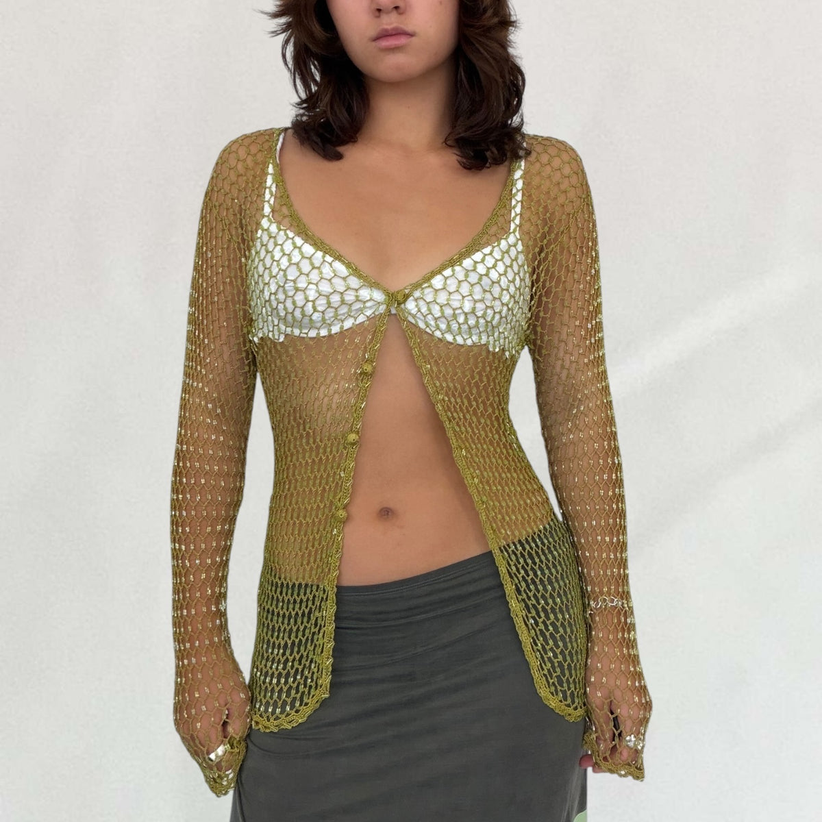 Roberto Cavalli netted cardigan