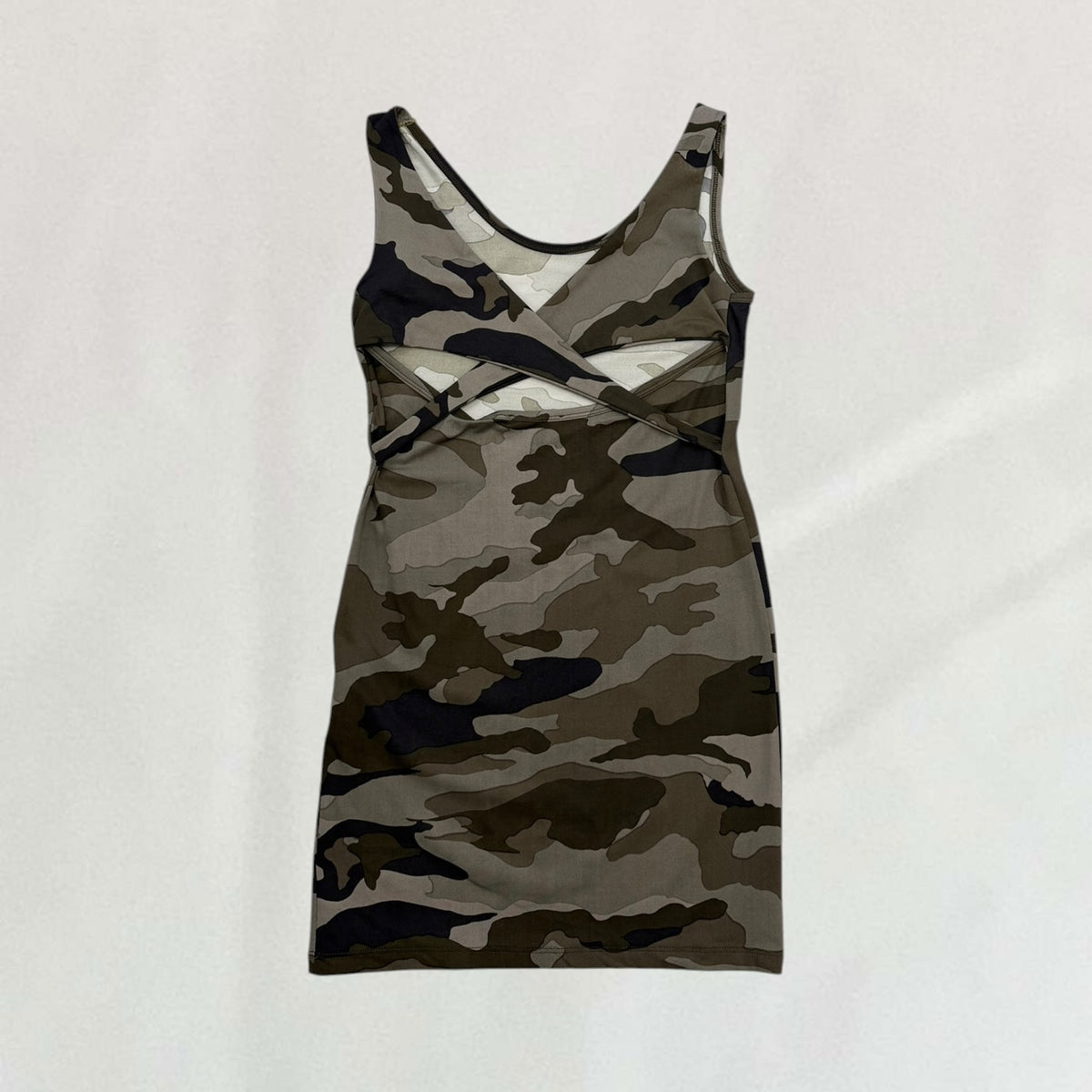 Vintage Roberto Cavalli khaki camo mini dress – Vival Studios