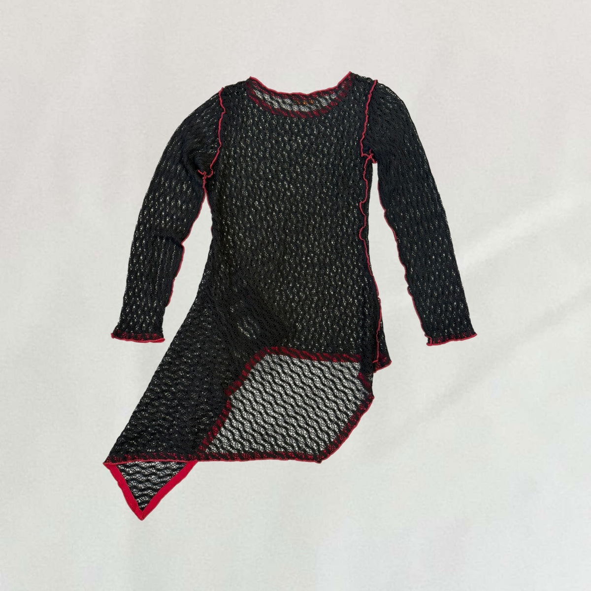 Vintage Cop Copine black asymmetric lace top – Vival Studios